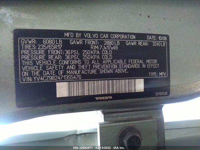 Volvo Xc90 I6 2007 YV4CZ982471355476 Image 10