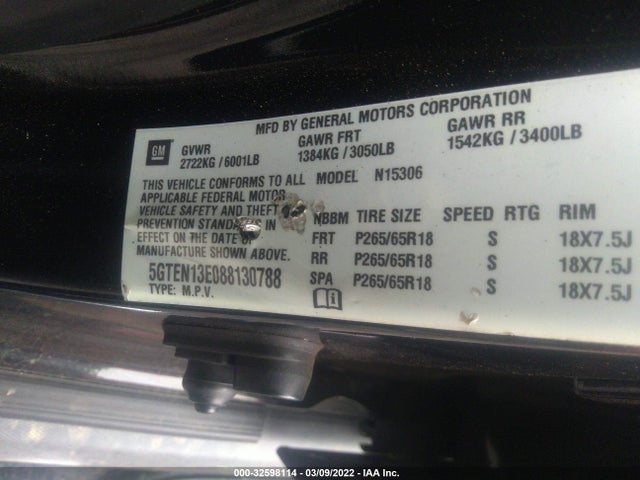 Hummer H3 Suv H3x 2008 5GTEN13E088130788 Image 10