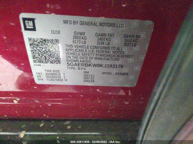 2019 Buick Enclave, VIN: 5GAERBKW8KJ193179