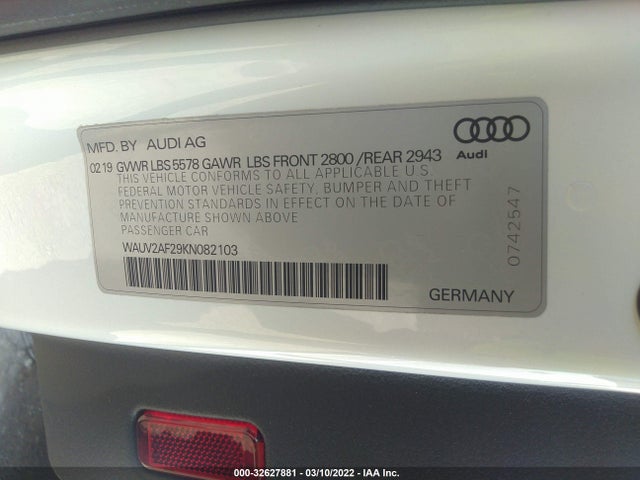 2019 Audi A7, VIN: WAUV2AF29KN082103