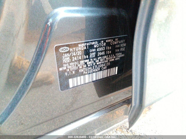 2020 Genesis G70, VIN: KMTG34LE7LU064135
