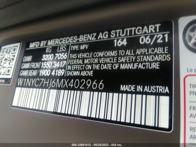 W1NYC7HJ6MX402966 Mercedes-Benz G-class Amg G 63