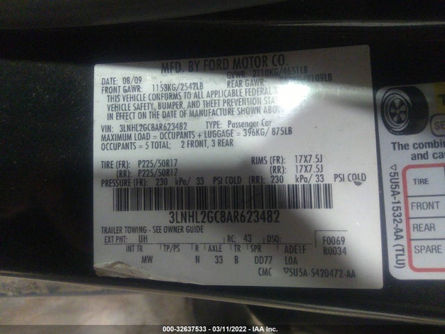 Lincoln MKZ 2010 3LNHL2GC8AR623482 Image 10