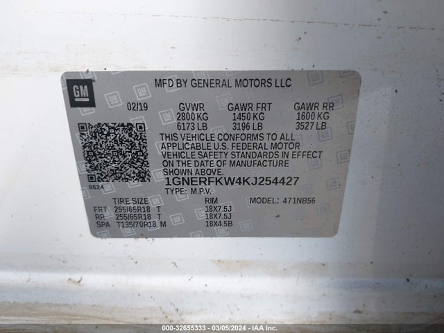 Chevrolet Traverse Ls 2019 1GNERFKW4KJ254427 Image 9