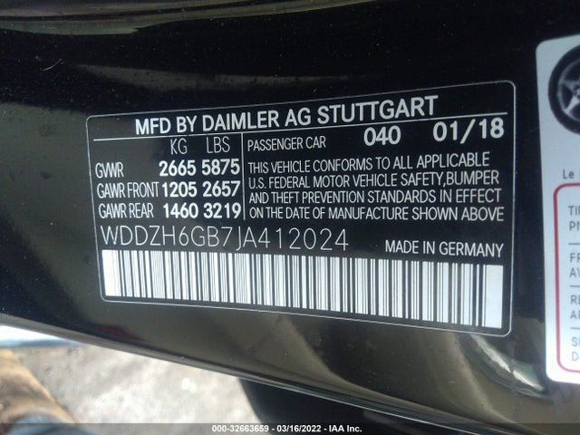2018 Mercedes-Benz E-Class Wagon, VIN: WDDZH6GB7JA412024