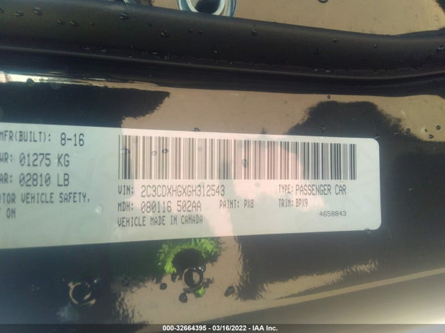 Dodge Charger Sxt 2016 2C3CDXHGXGH312543 Image 9