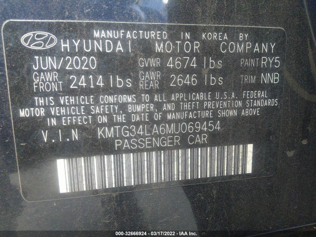2021 Genesis G70, VIN: KMTG34LA6MU069454