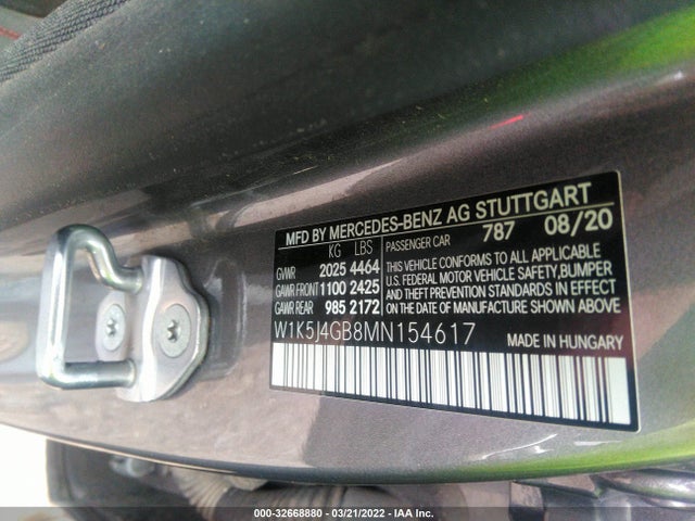 2021 Mercedes-Benz CLA-Class, VIN: W1K5J4GB8MN154617