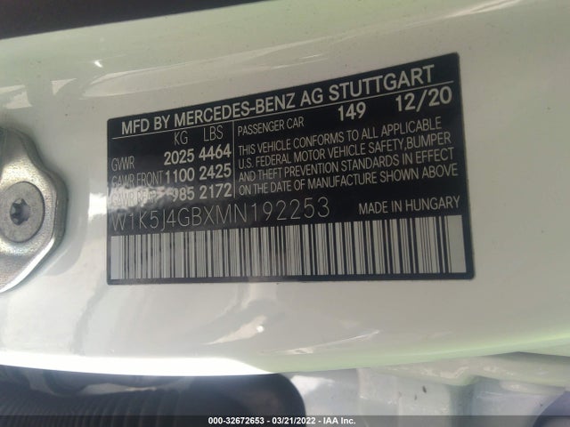 2021 Mercedes-Benz CLA-Class, VIN: W1K5J4GBXMN192253