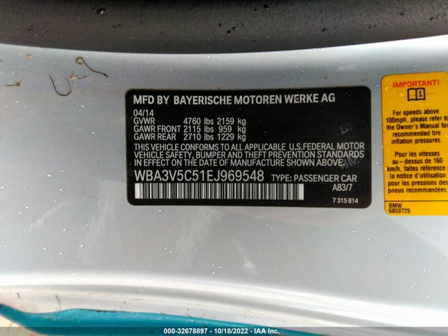 WBA3V5C51EJ969548 BMW 4 Series 428i