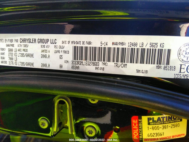 2014 Ram 3500, VIN: 3C63R3ML1EG278683