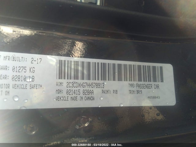 Dodge Charger Sxt Rwd 2017 2C3CDXHG7HH578913 Image 9