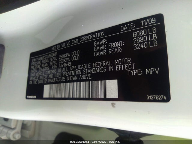 Volvo Xc90 I6 2010 YV4982CZ7A1550617 Image 9