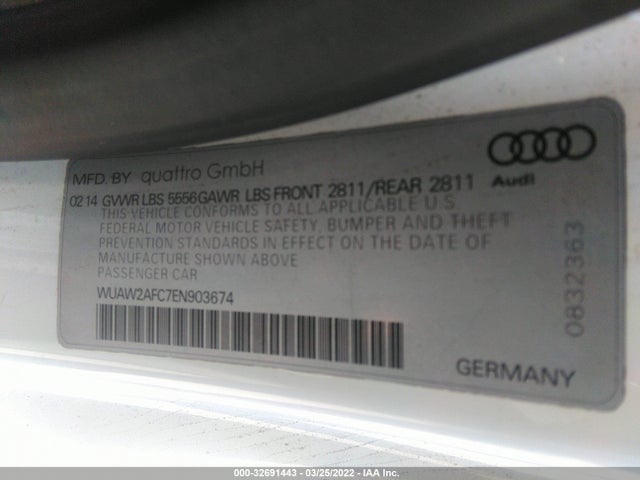 2014 Audi RS 7, VIN: WUAW2AFC7EN903674