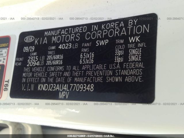 KNDJ23AU4L7709348 KIA SOUL LX