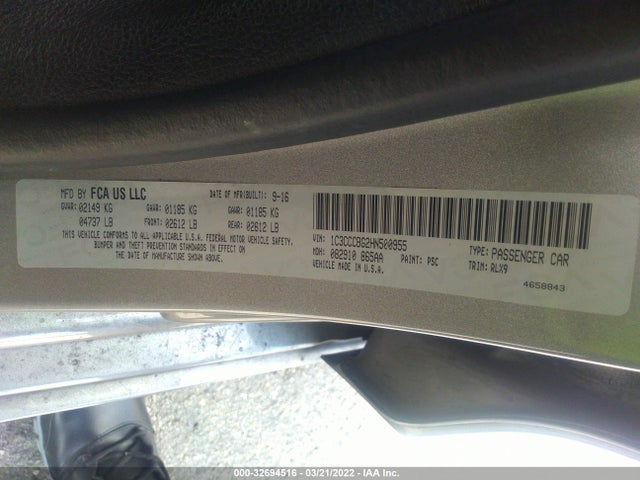 2017 Chrysler 200, VIN: 1C3CCCBG2HN500955