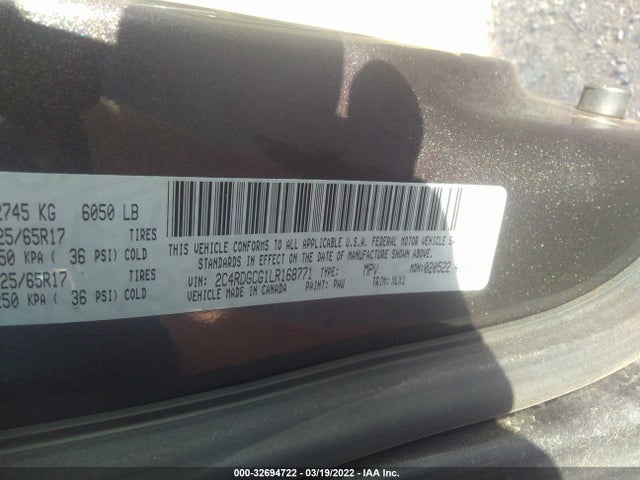 2020 Dodge Grand Caravan, VIN: 2C4RDGCG1LR168771