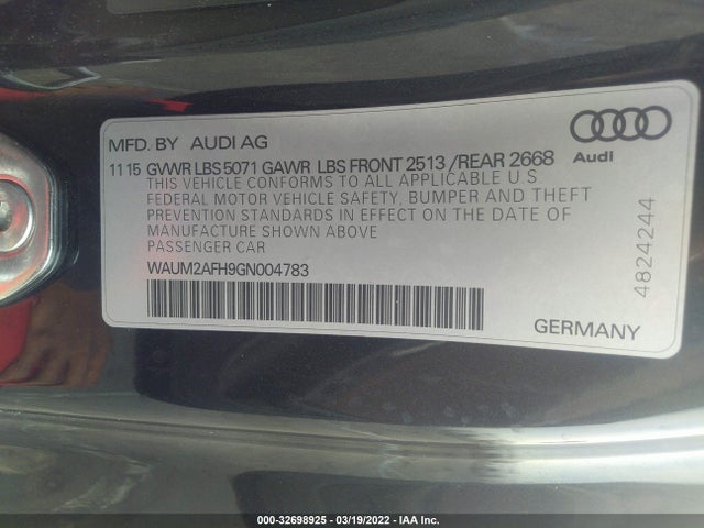 2016 Audi A5, VIN: WAUM2AFH9GN004783