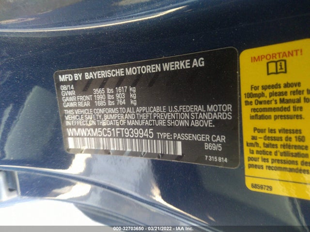 2015 Mini Cooper, VIN: WMWXM5C51FT939945