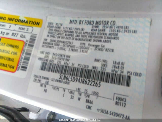 Lincoln MKZ 2018 3LN6L5D94JR622265 Image 9