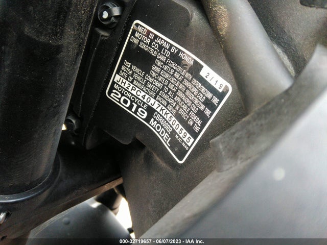 Продажа на аукционе авто 2019 Honda Cbr600 Ra, vin: JH2PC40J7KK500595, номер лота: 32719657