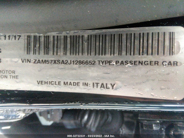 2018 Maserati Ghibli, VIN: ZAM57XSA2J1286652