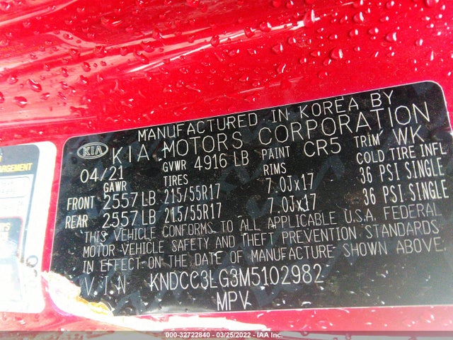 2021 Kia Niro, VIN: KNDCC3LG3M5102982