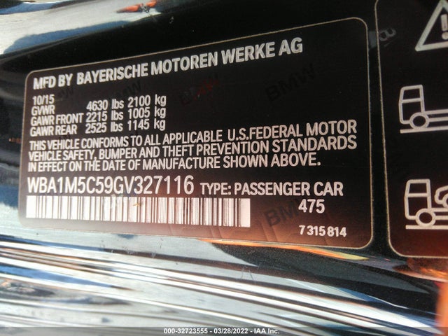 2016 BMW 2 Series, VIN: WBA1M5C59GV327116