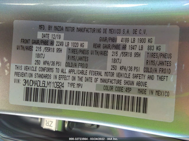 2020 Mazda CX-30, VIN: 3MVDMADL6LM110924