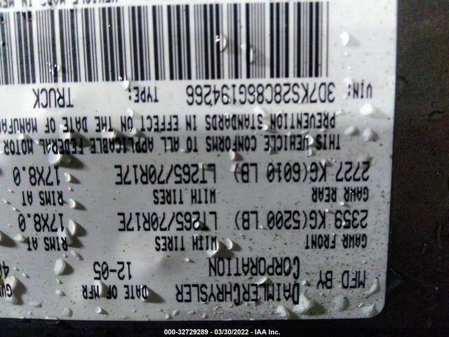 Dodge Ram 2500 Slt 2006 3D7KS28C86G194266 Image 10