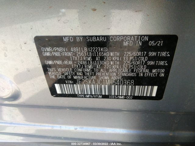 JF2SKAJC1MH540368 Subaru Forester Premium