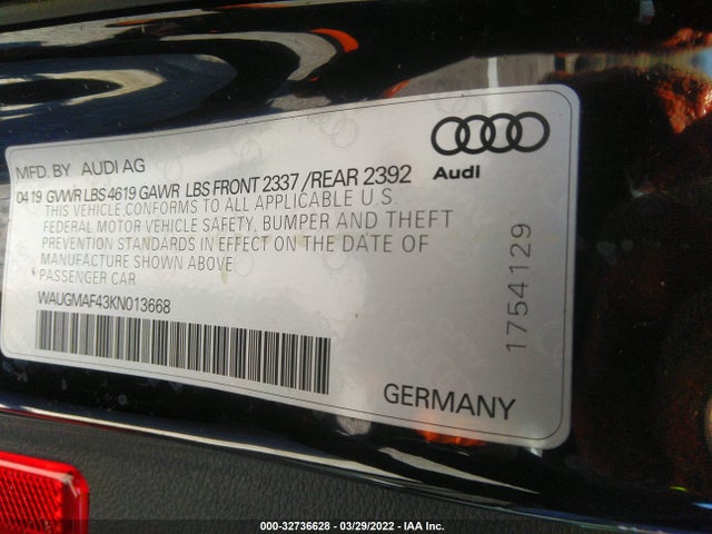 2019 AUDI A4 WAUGMAF43KN013668 Photo 8