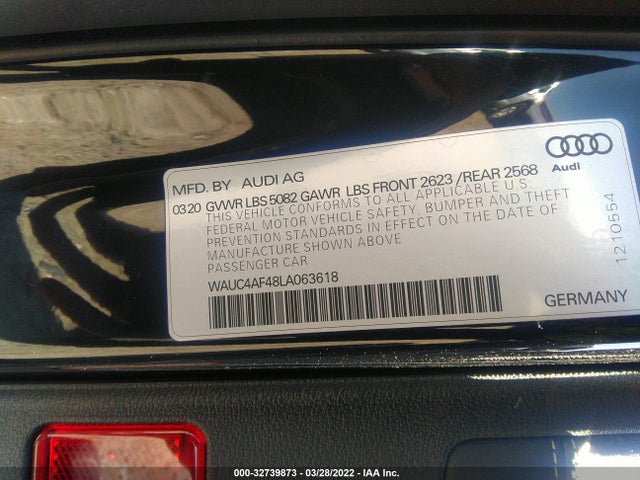 2020 Audi S4, VIN: WAUC4AF48LA063618