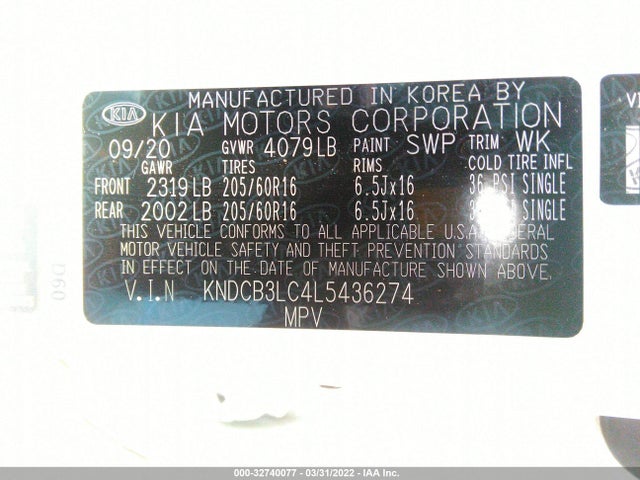 2020 Kia Niro, VIN: KNDCB3LC4L5436274