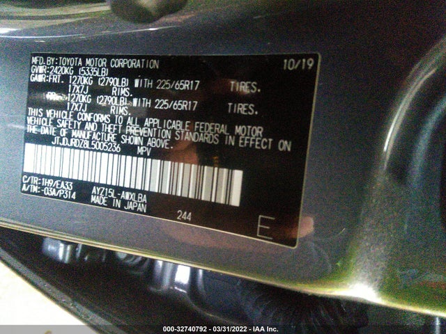 2020 Lexus NX, VIN: JTJDJRDZ8L5005236