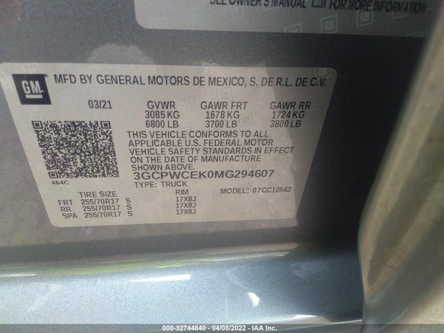 Chevrolet Silverado 1500 Lt 2021 3GCPWCEK0MG294607 Image 9