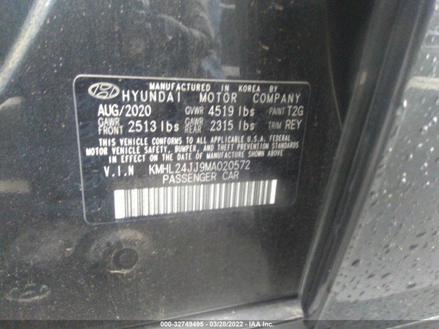 2021 Hyundai Sonata, VIN: KMHL24JJ9MA020572