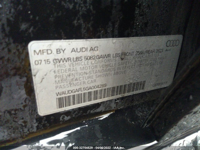 2016 Audi S4, VIN: WAUDGAFL5GA004289