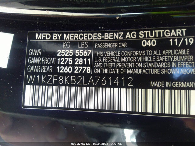 2020 Mercedes-Benz E-Class Wagon, VIN: W1KZF8KB2LA761412