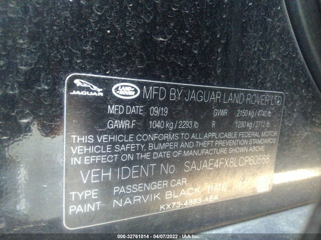 2020 Jaguar XE, VIN: SAJAE4FX8LCP60568