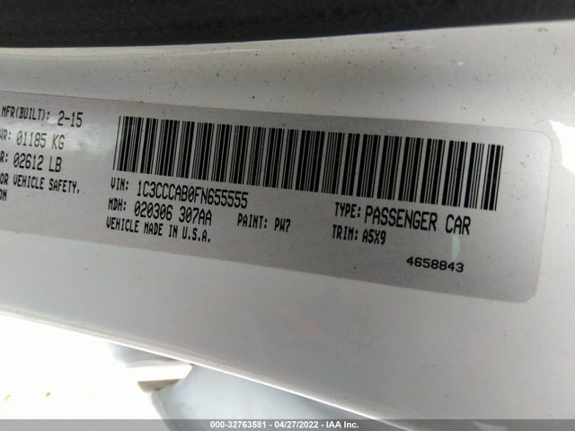 1C3CCCAB0FN655555 Chrysler 200 Limited