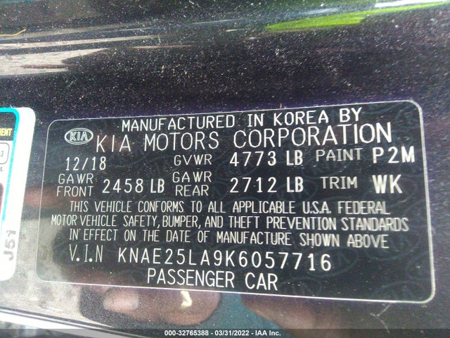 2019 Kia Stinger, VIN: KNAE25LA9K6057716