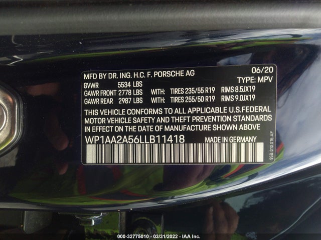 2020 Porsche Macan, VIN: WP1AA2A56LLB11418