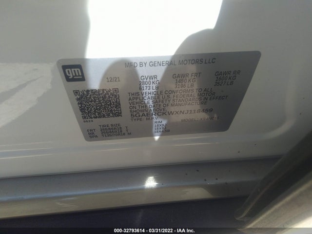 2022 Buick Enclave, VIN: 5GAERCKWXNJ118459