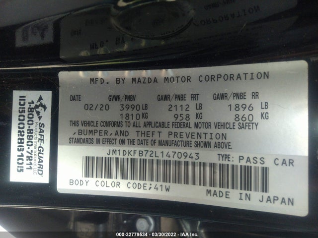 2020 Mazda CX-3, VIN: JM1DKFB72L1470943