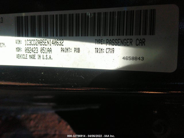 2014 DODGE AVENGER SE VIN: 1C3CDZAB5EN140632