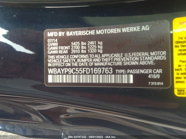 2015 BMW 6 Series, VIN: WBAYP9C55FD169763