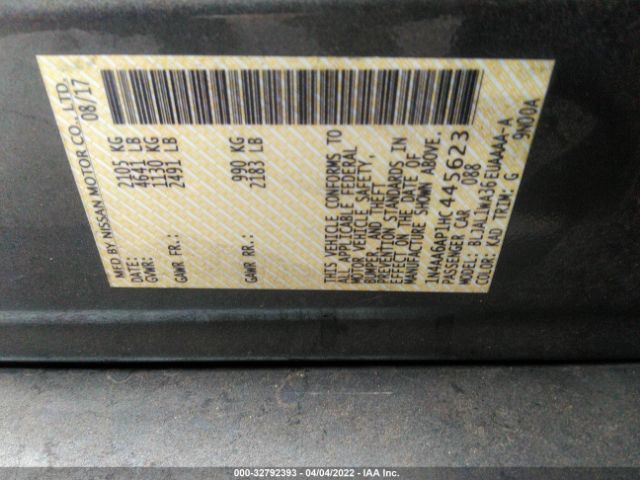 1N4AA6AP1HC445623 Nissan Maxima Sr