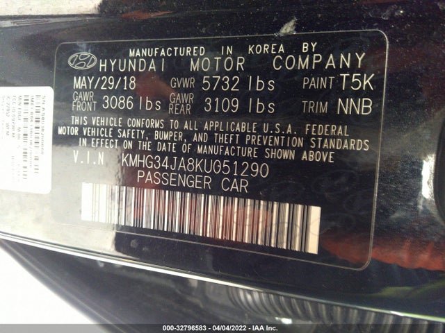 2019 Genesis G90, VIN: KMHG34JA8KU051290