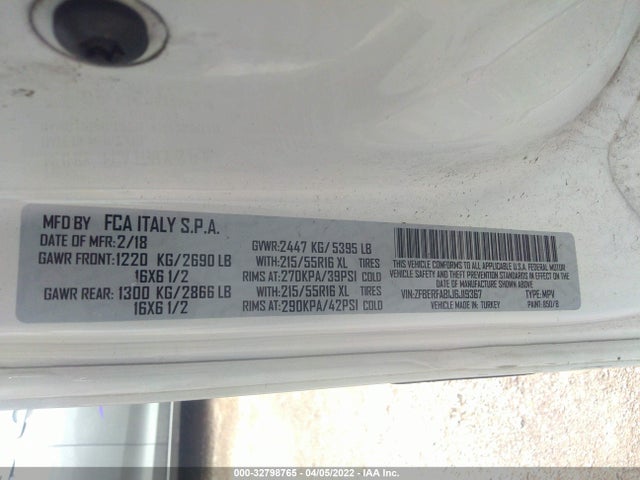 2018 Ram Promaster City, VIN: ZFBERFAB1J6J19367